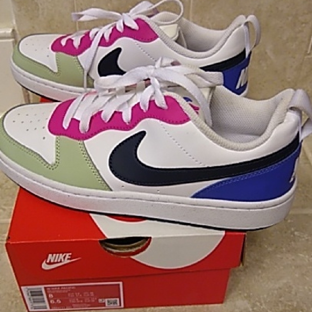 Nike Kids' Sneakers in Pink, Green, and Blue